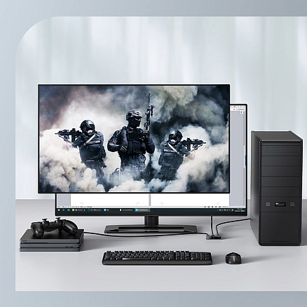 HDMI Splitter (разветвитель) на 2 порта 4Kx2K (1 HDMI вход на 2 HDMI выхода) двунаправленный Baseus Matrix серый