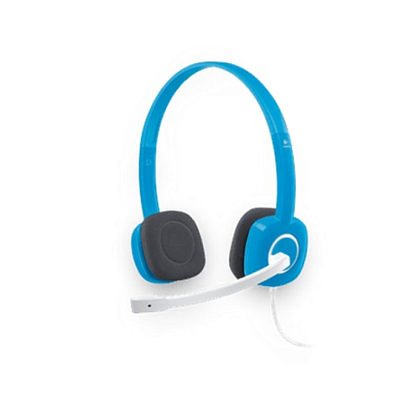 Наушники Logitech H150 накладные с микрофоном для компьютера синие