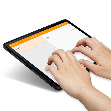 Чехол для Samsung Galaxy Tab S7 Plus 12.4 T970, T976, S8 Plus 12.4 гибридный для экстремальной защиты Spigen Tough Armor Tech черный