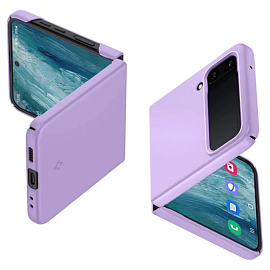 Чехол для Samsung Galaxy Z Flip 4 пластиковый ультратонкий Spigen Air Skin сиреневый