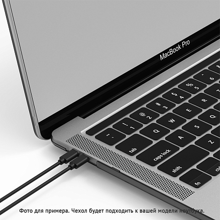 Чехол для Apple MacBook Pro 13 Touch Bar A1706, A1989, A2159, A2251, A2289, A2338, Pro 13 A1708 ультратонкий WiWU iShield Hard матовый черный