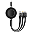 Кабель Type-C - MicroUSB, Lightning, Type-C 1,1 м 3.5A 100W Baseus Bright Mirror черный