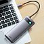 Хаб (разветвитель) Type-C - 2 x HDMI, 3 х USB 3.0, Type-C PD, SD, microSD Baseus Gleam Series серый