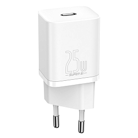 Зарядное устройство сетевое Type-C 25W Baseus Super Si (быстрая зарядка PD) белое