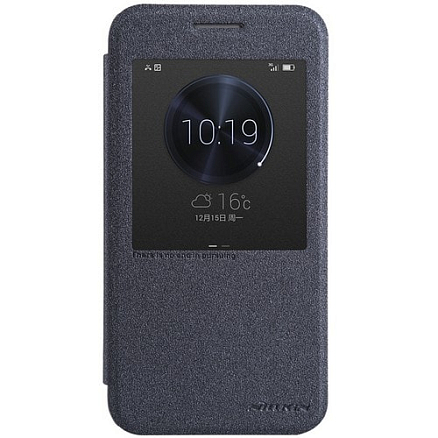 Чехол для Huawei Ascend G7 книжка с окошком NillKin Sparkle черный