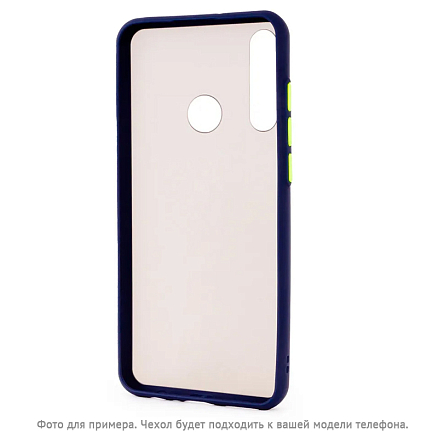 Чехол для Huawei Y7 2019 силиконовый CASE Acrylic синий