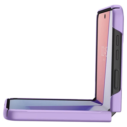 Чехол для Samsung Galaxy Z Flip 4 пластиковый ультратонкий Spigen Air Skin сиреневый