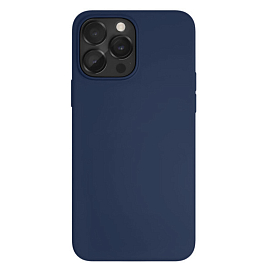 Чехол для iPhone 14 Pro силиконовый VLP Silicone Case MagSafe темно-синий