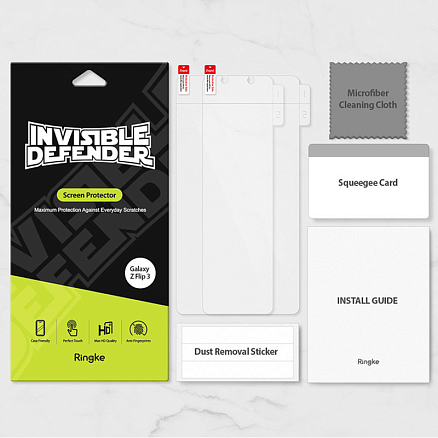Пленка защитная Samsung Galaxy Z Flip 3 на весь экран Ringke ID прозрачная 2 шт.