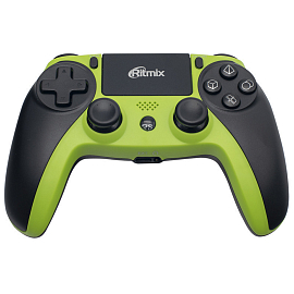 Джойстик (геймпад) беспроводной для телефона или ПК Ritmix GP-062BTH черно-зеленый