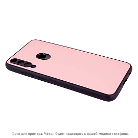 Чехол для Huawei P40 Lite E, Y7p, Honor 9C силиконовый CASE Glassy розовый