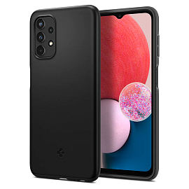 Чехол для Samsung Galaxy A13 4G пластиковый тонкий Spigen Thin Fit черный