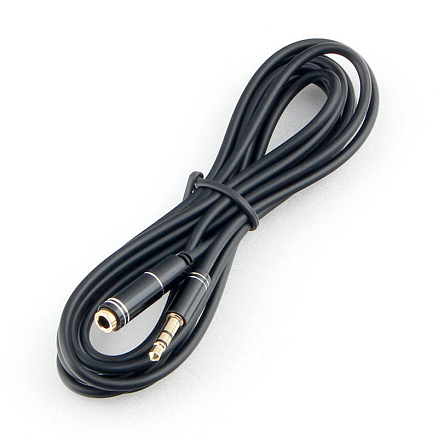 Кабель-удлинитель 3,5 мм - 3,5 мм (папа - мама) длина 2 м Cablexpert CCAB-02 черный