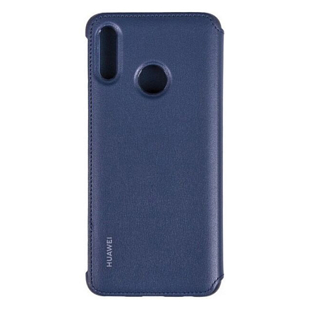 Чехол для Huawei Y7 2019 кожаный оригинальный Flip Cover синий
