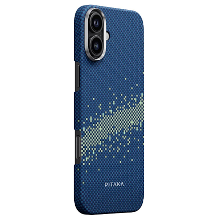 Чехол для телефона Pitaka StarPeak Tactile Woven для iPhone 16 (синий)