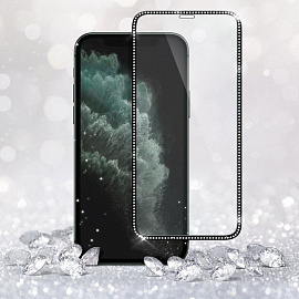 Защитное стекло для iPhone X, XS, 11 Pro на экран противоударное Ringke ID Jewel черное