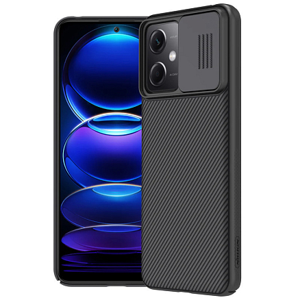 Чехол для Xiaomi Redmi Note 12 5G, Poco X5 5G гибридный Nillkin CamShield черный