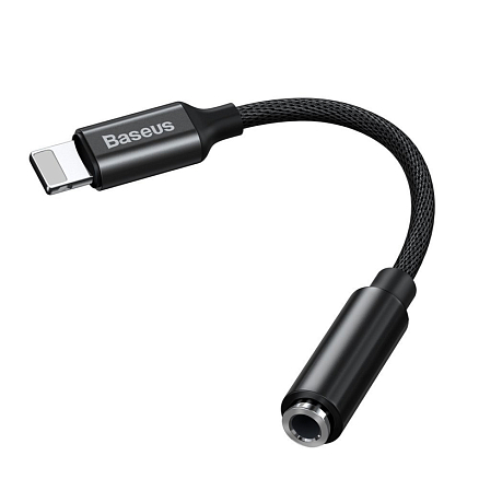 Переходник Lightning - 3,5 мм (папа - мама) 15 см Baseus L3.5 черный