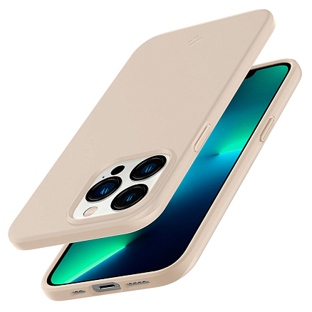 Чехол для iPhone 13 Pro пластиковый тонкий Spigen Thin Fit бежевый