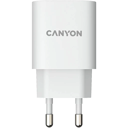 Зарядное устройство сетевое Type-C 20W Canyon CNE-CHA20W02 (быстрая зарядка PD) белое