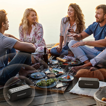 Портативная колонка Tronsmart Force X с защитой от воды, поддержкой MicroSD карт и аккумулятором черная