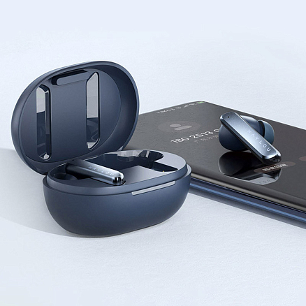 Наушники TWS беспроводные Haylou W1 вакуумные с микрофоном синие