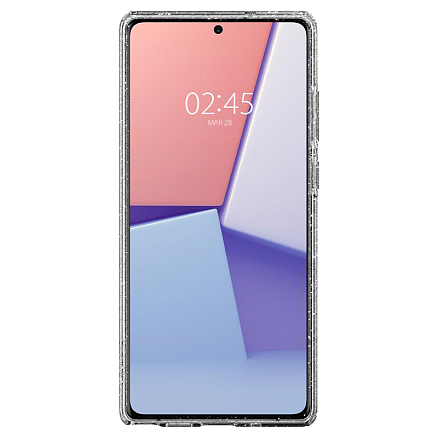 Чехол для Samsung Galaxy Note 20 гелевый с блестками Spigen Liquid Crystal Glitter прозрачный