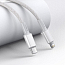 Кабель Type-C - Lightning для зарядки 2 м 20W плетеный Baseus High Density (быстрая зарядка PD) белый