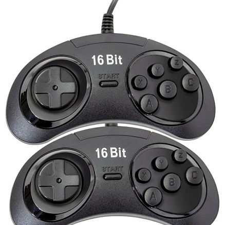 Игровая приставка Dendy Smart 8/16Bit 567 игр с двумя геймпадами черная