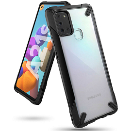 Чехол для Samsung Galaxy A21s гибридный Ringke Fusion X черный