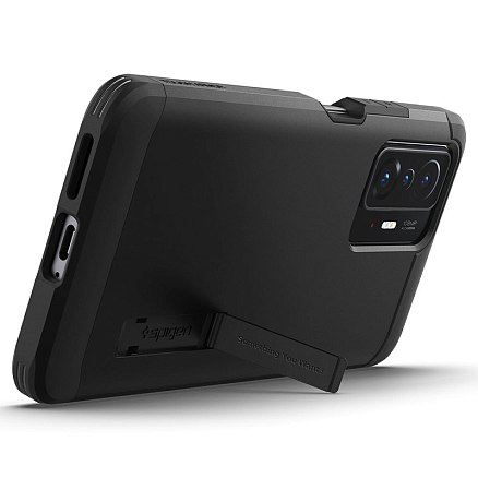 Чехол для Xiaomi 11T, 11T Pro гибридный для экстремальной защиты Spigen Tough Armor черный