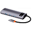 Хаб (разветвитель) Type-C - 3 х USB 3.0, HDMI 4K Baseus Metal Gleam серый