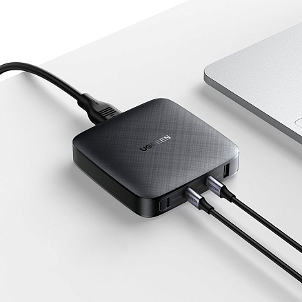 Зарядное устройство сетевое с USB и тремя Type-C входами 100W Ugreen CD226 (быстрая зарядка PD, QC) черное