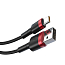 Кабель USB, Type-C - Lightning для зарядки 1,2 м 2.4А 18W плетеный Baseus Cafule (быстрая зарядка PD) черно-красный
