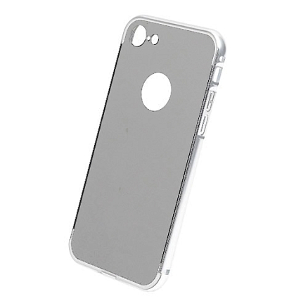 Чехол для iPhone 7, 8 алюминиевый GreenGo Mirror серебристый