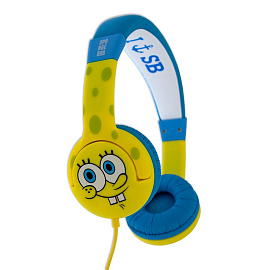 Наушники для детей OTL накладные Губка Боб сине-желтые