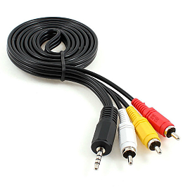 Кабель 3,5 мм - 3RCA (стандартный аудио - тюльпаны) длина 2 м Cablexpert CCA-4P2R