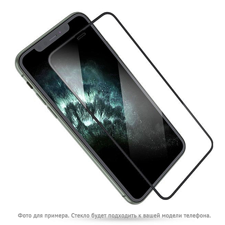 Защитное стекло для iPhone X, XS, 11 Pro на весь экран противоударное Mocoll Platinum 3D черное