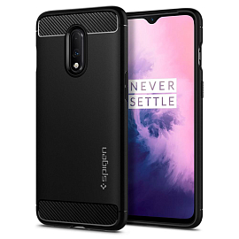 Чехол для OnePlus 7 гелевый Spigen SGP Rugged Armor черный