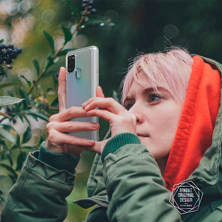 Чехол для Samsung Galaxy A21s гибридный Ringke Fusion прозрачный