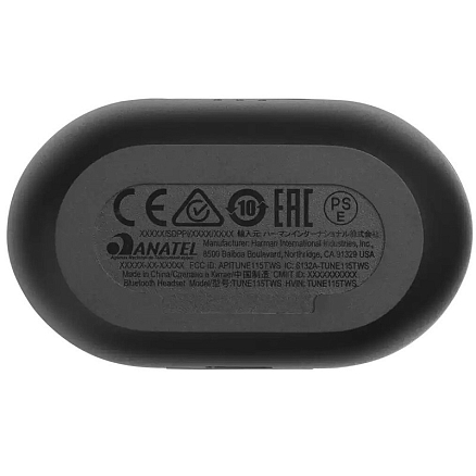 Наушники беспроводные Bluetooth JBL Tune 115 TWS вакуумные с микрофоном черно-красные