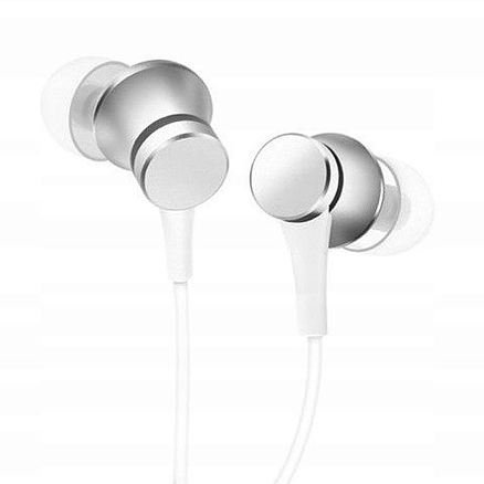 Наушники Xiaomi Mi In-Ear Basic вакуумные c микрофоном серебристые