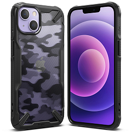 Чехол для iPhone 13 гибридный Ringke Fusion X Design Camo черный