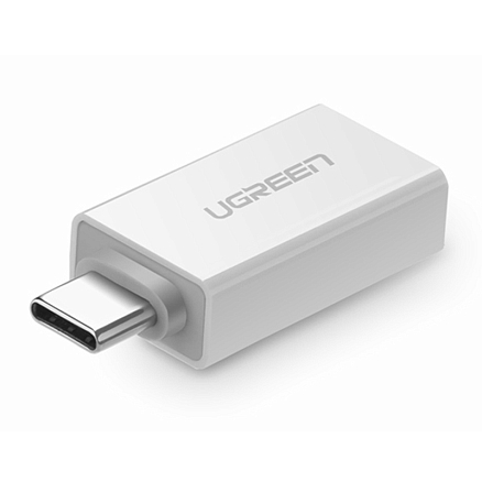 Переходник Type-C - USB 3.0 (папа - мама) Ugreen US173 белый