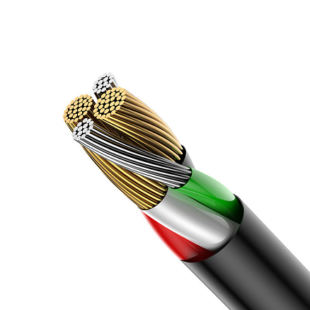 Кабель USB - Lightning для зарядки iPhone 1,2 м 2А с дисплеем Baseus Big Eye Digital черный