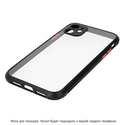 Чехол для iPhone 12 Pro Max гибридный GreenGo Defender Hybrid прозрачно-черный