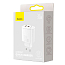 Зарядное устройство сетевое с двумя USB и Type-C входом 3А 30W Baseus Compact (быстрая зарядка PD, QC 3.0) белое