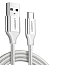 Кабель Type-C - USB 2.0 для зарядки 3 м 3А плетеный Ugreen US288 (быстрая зарядка QC 3.0) белый