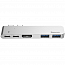 Хаб (разветвитель) Dual Type-C - 2 х Type-C (Thunderbolt 3), 2 х USB 3.0, HDMI для MacBook Pro Baseus серебристый
