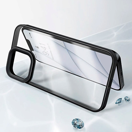 Чехол для iPhone 13 Pro Max гибридный Baseus Crystal черный